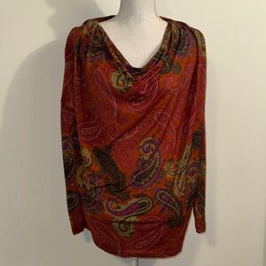 ETRO Low Draped Neck Paisley Tunic!